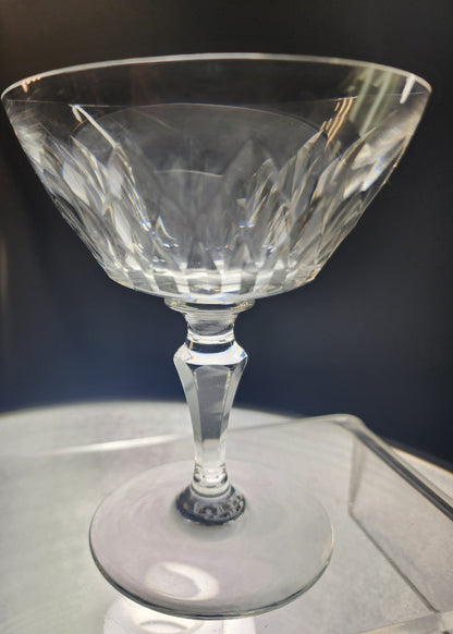 Cut glass champagne glasses Baccarat SIGNED