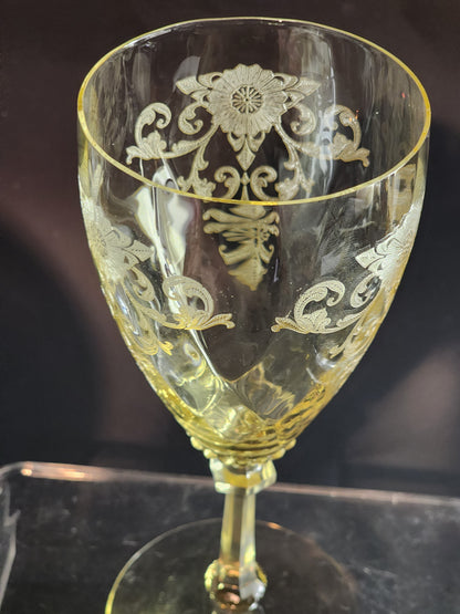 Heisey Old Colony glass goblet stemware