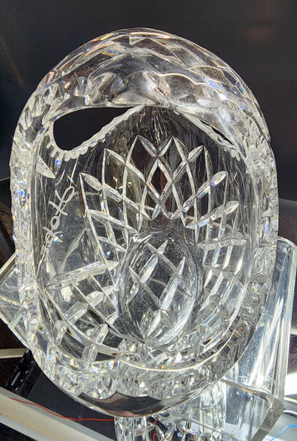 Hand cut crystal basket HOPE