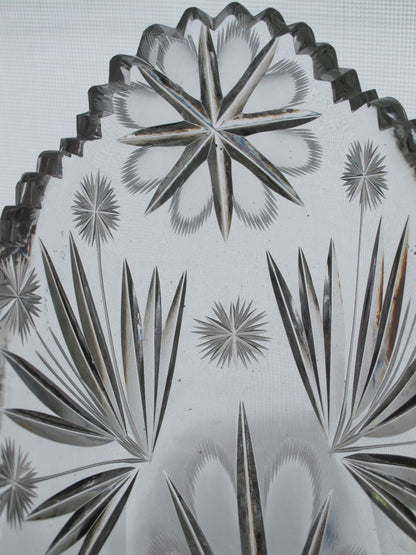 American Brilliant Period hand Cut Glass  celery - O'Rourke crystal awards & gifts abp cut glass