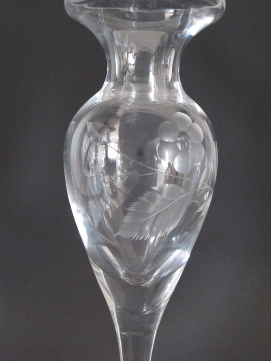 Lenox HAND Cut glass bouquet candle sticks Pair Crystal  Made in USA - O'Rourke crystal awards & gifts abp cut glass