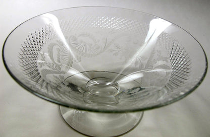 Shrimp cocktail Hand Cut glass copper wheel engraved - O'Rourke crystal awards & gifts abp cut glass