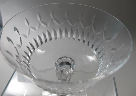 Lenox Cut glass Flourish Crystal dessert Made in USA Mt Pleasant PA mouth blown - O'Rourke crystal awards & gifts abp cut glass