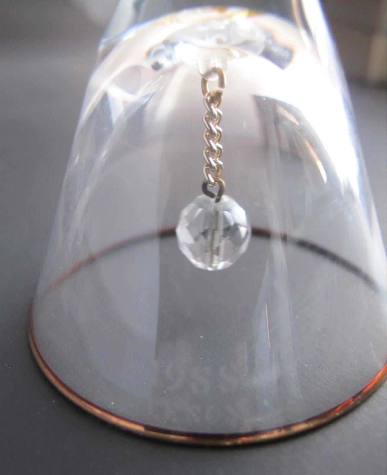 Lenox Crystal 1988 Angel Tree miniature bell ornament Made in USA - O'Rourke crystal awards & gifts abp cut glass