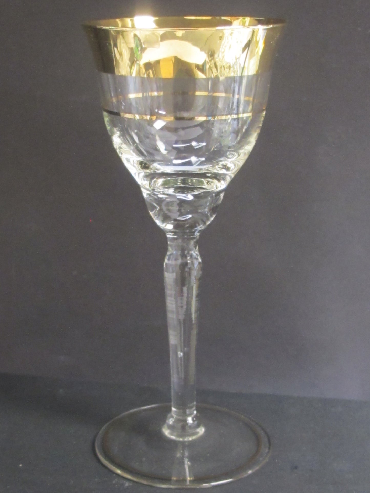 Gold band glass wine Hungry?