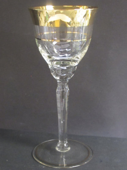 Gold band glass wine Hungry?