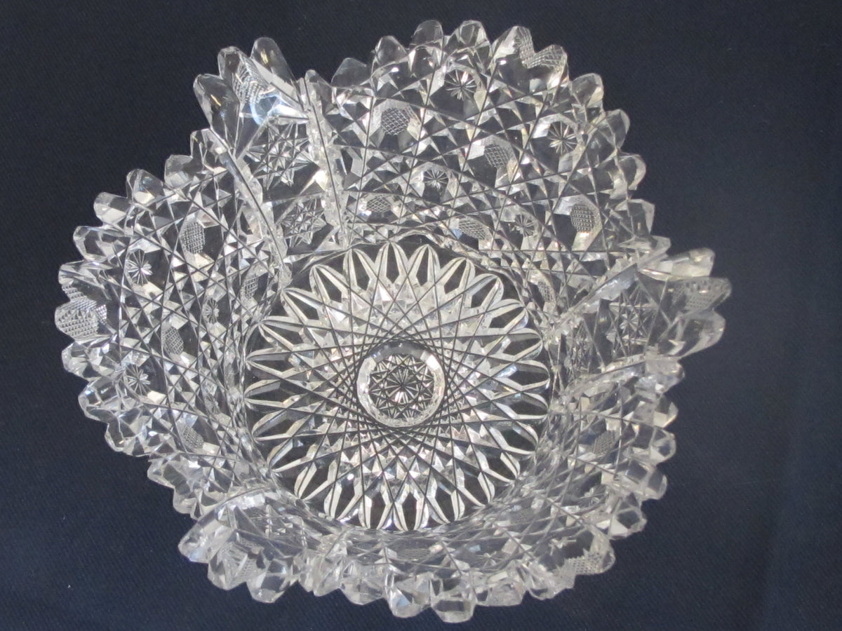 Antique Hand Cut glass Mayonnaise bowl ABP 5223