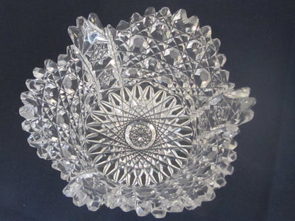 Antique Hand Cut glass Mayonnaise bowl ABP 5223