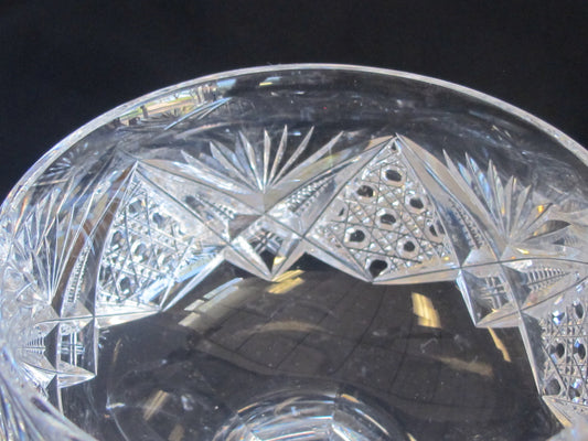 American Brilliant Period Cut Glass champagne Antique abp hand cut bell shape