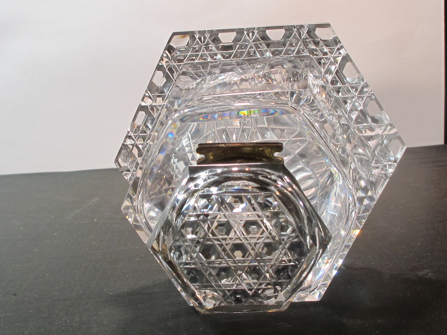 Cut Glass Inkwell Antique