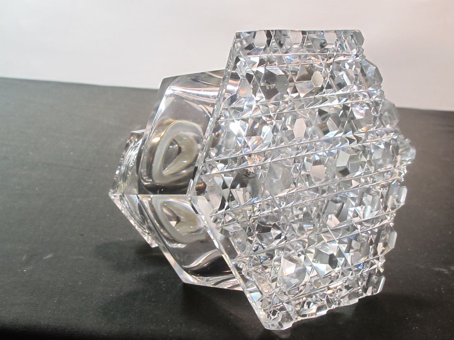 Cut Glass Inkwell Antique