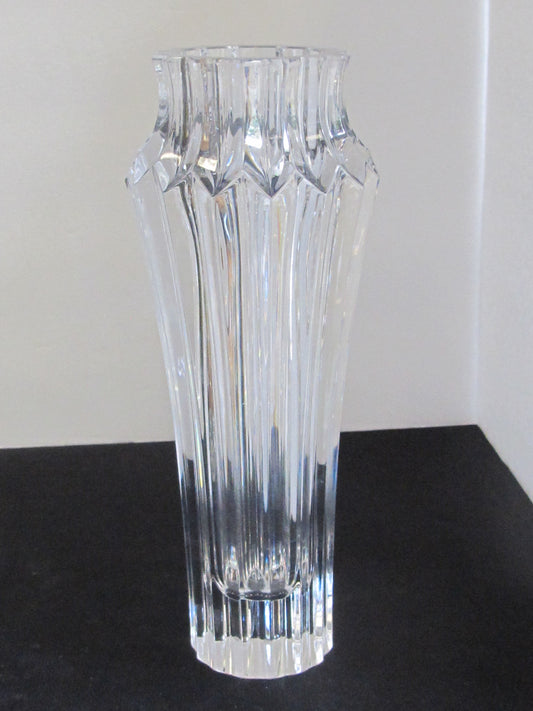Pressed glass vase Heavy