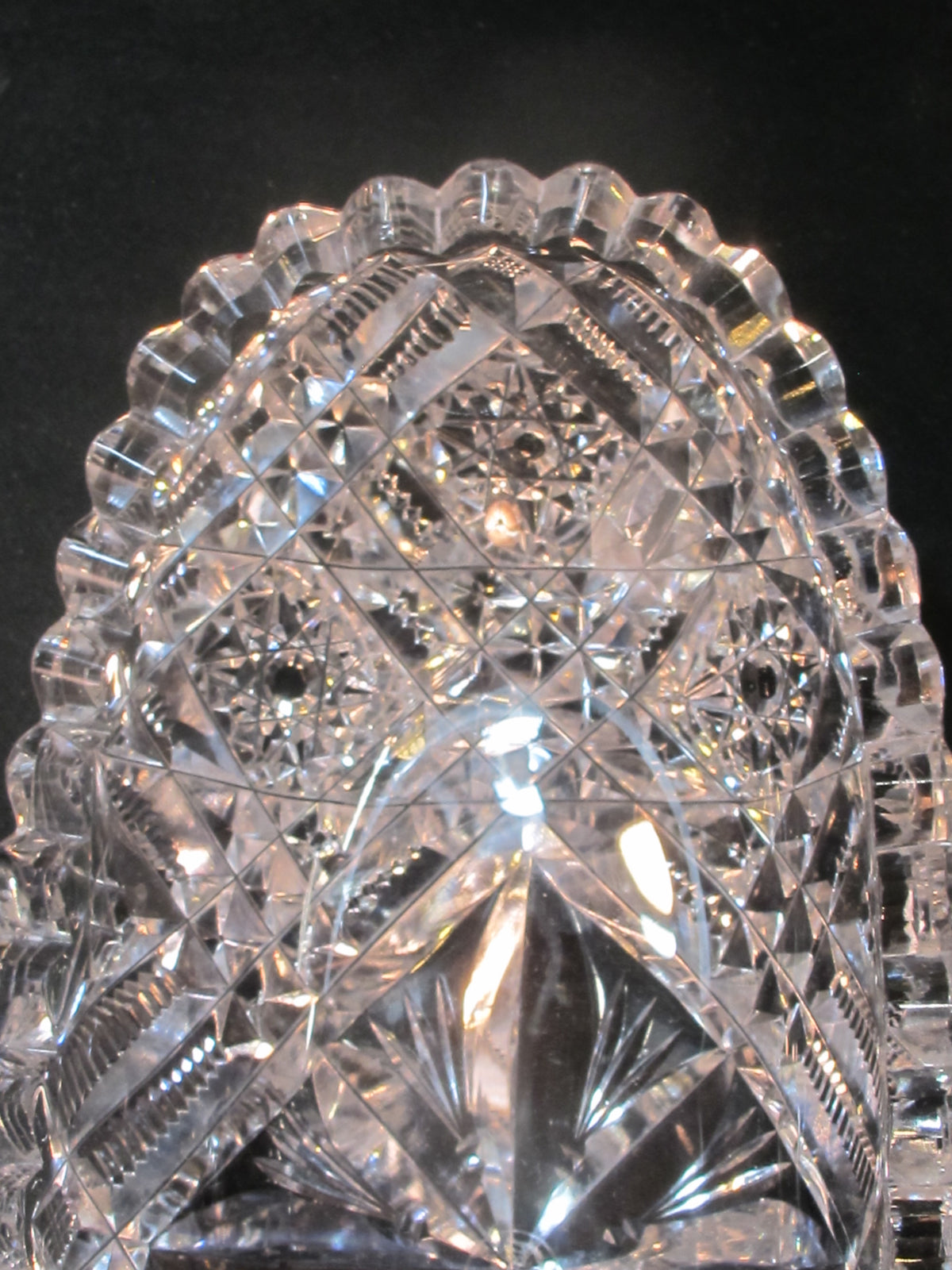 ABP Crystal Cut Glass signed Libbey oval dish