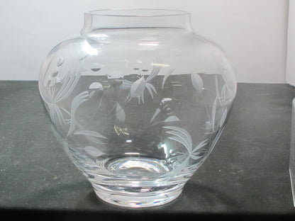 Cut Glass Crystantenum vase Lenox USA crystal Signed