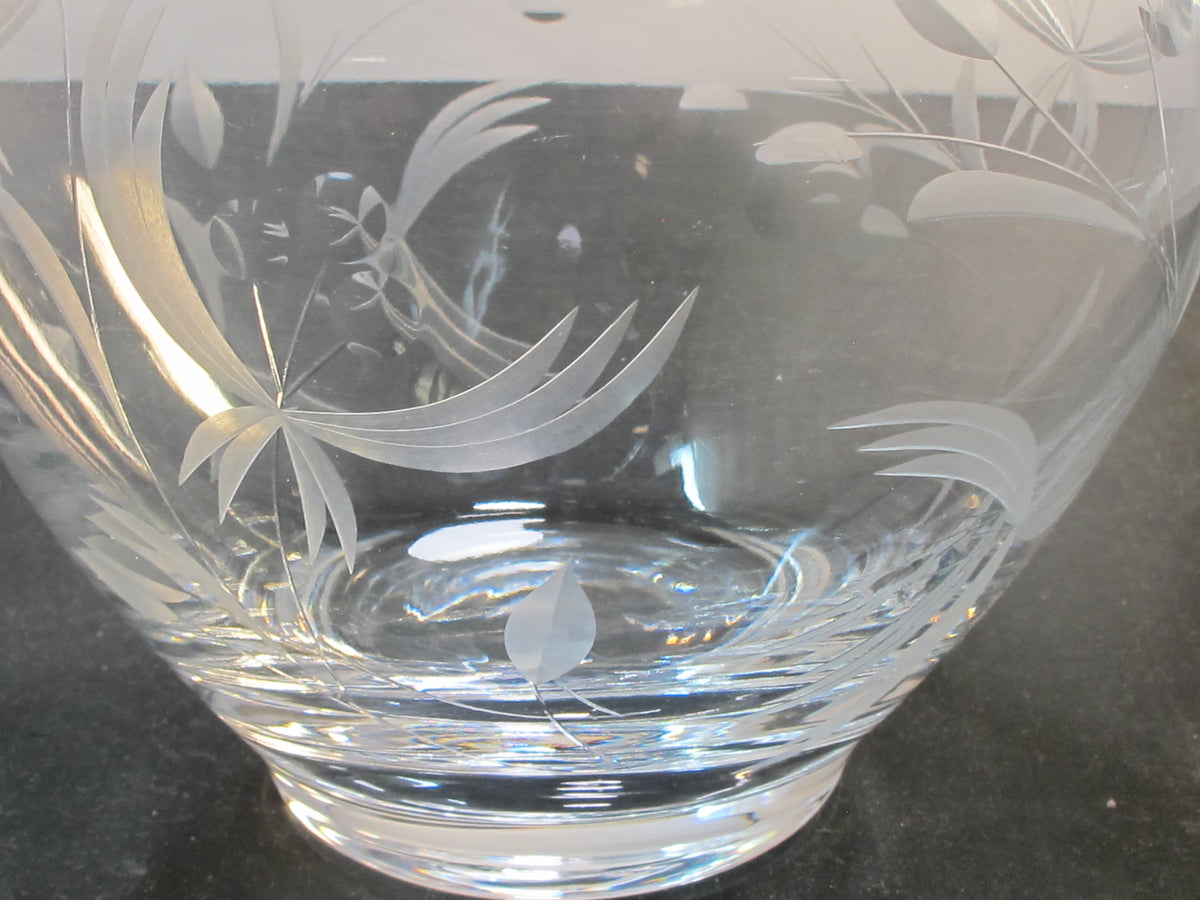 Cut Glass Crystantenum vase Lenox USA crystal Signed