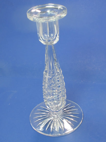 Candlestick American Brilliant Period hand Cut Glass Antique Tear drop