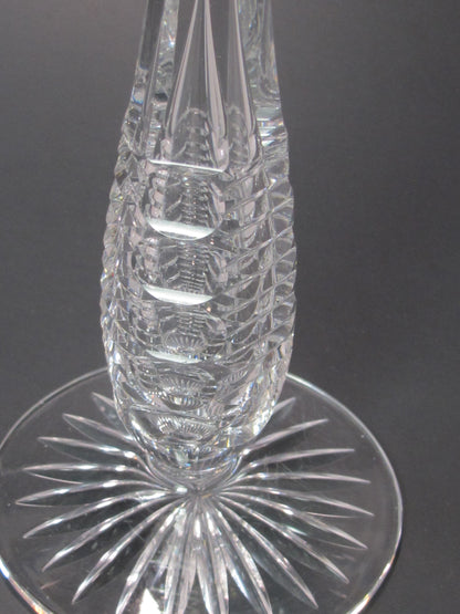 Candlestick American Brilliant Period hand Cut Glass Antique Tear drop