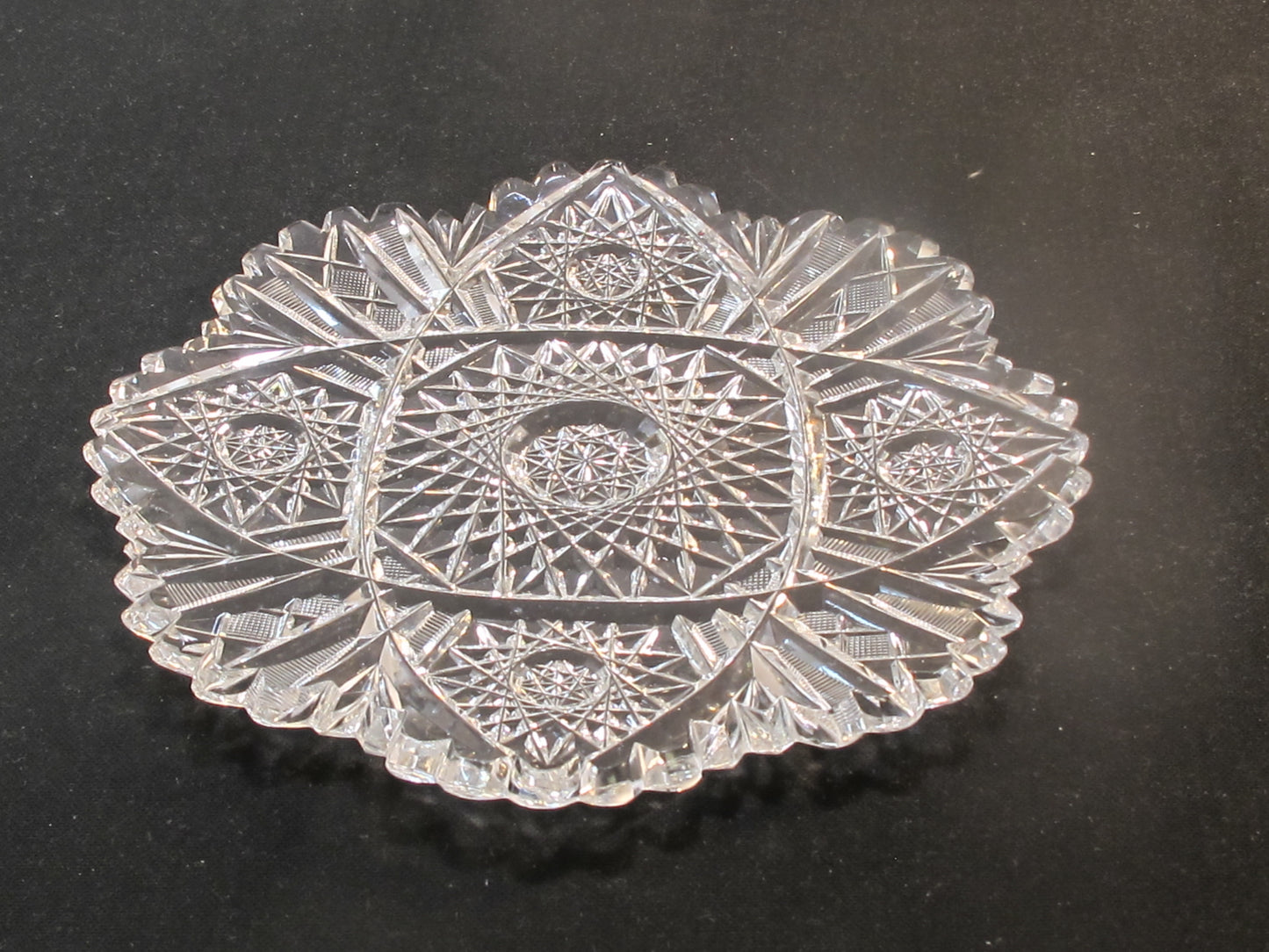 ABP Cut glass dish antique