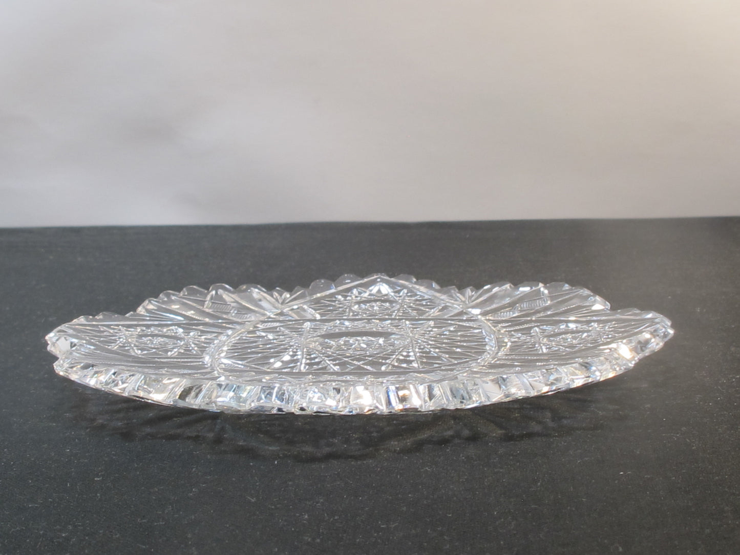 ABP Cut glass dish antique