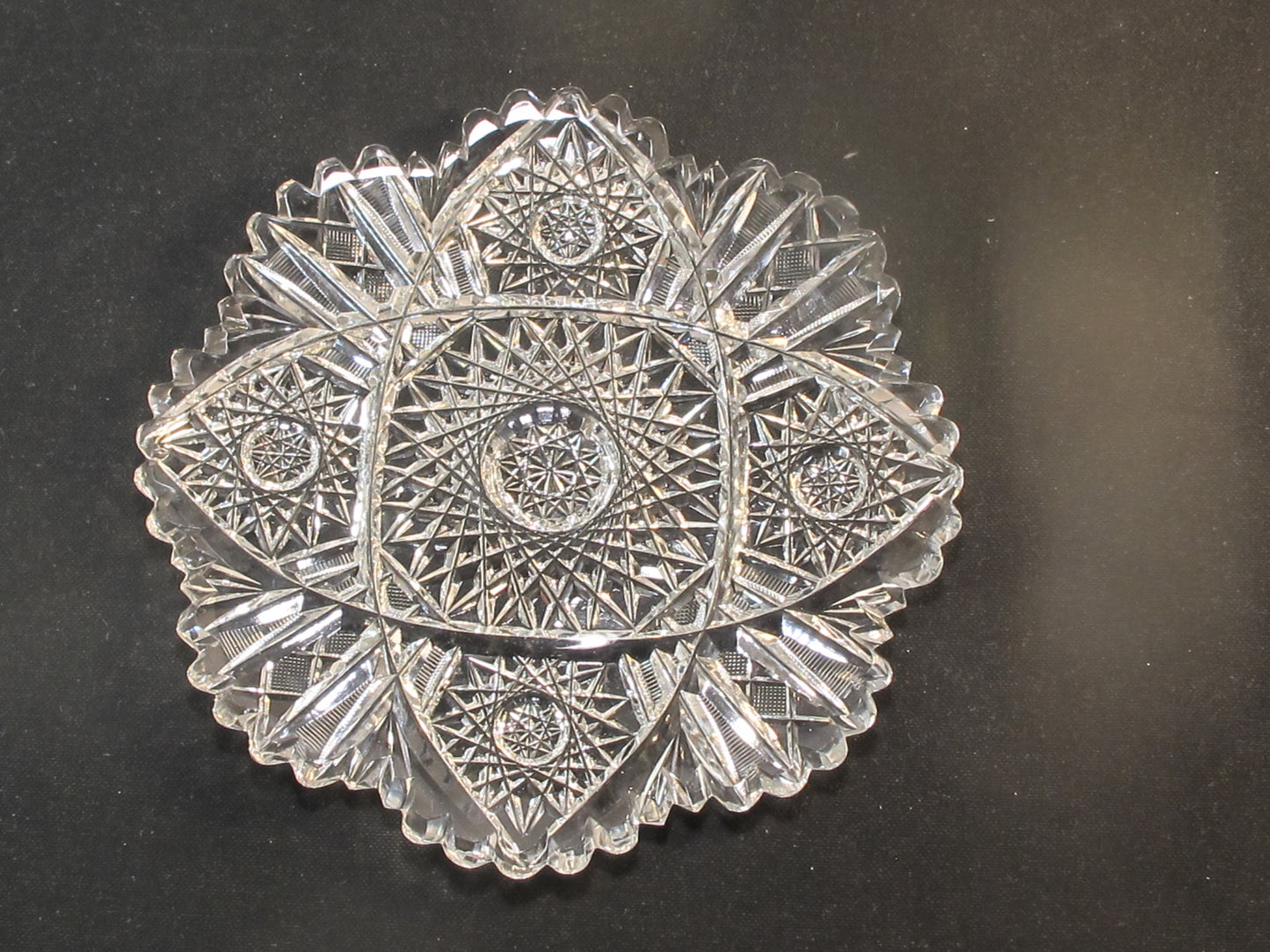 ABP Cut glass dish antique
