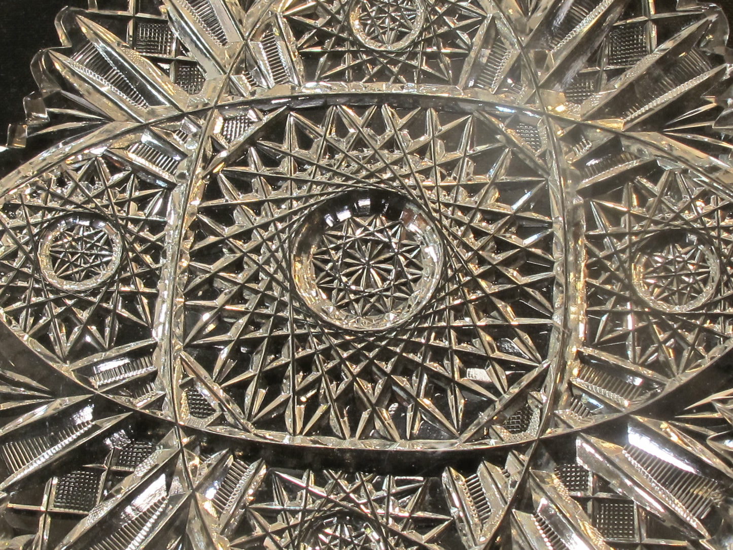 ABP Cut glass dish antique