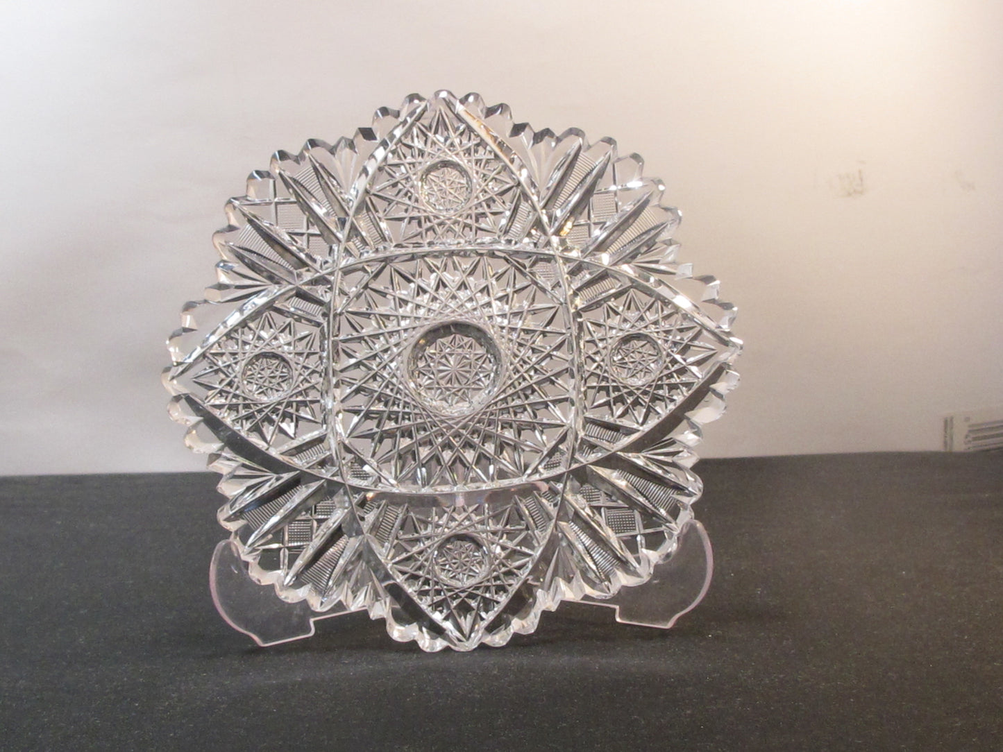 ABP Cut glass dish antique