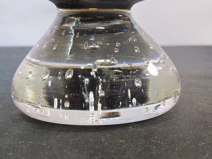 Erickson charcoal glass bowl with controlled bubbles