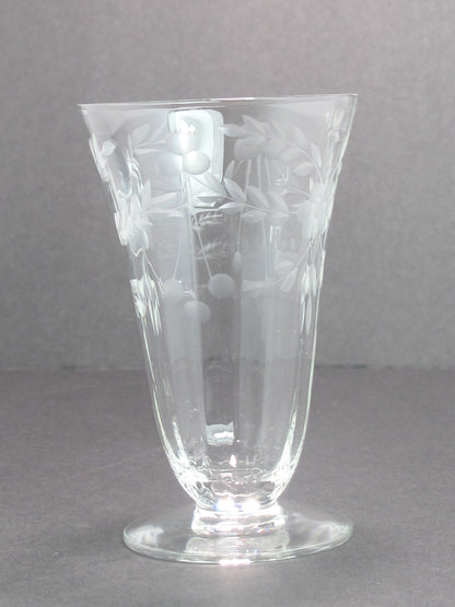 Hand cut sherry clear glassware Seneca? 1960's