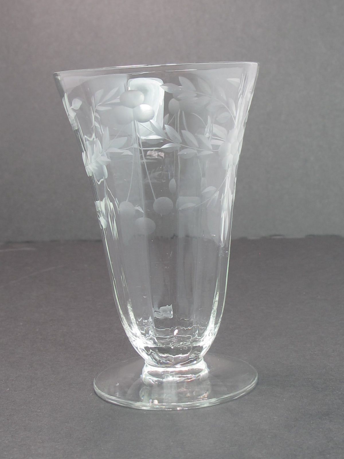 Hand cut sherry clear glassware Seneca? 1960's