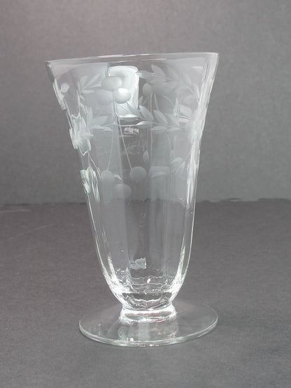 Hand cut sherry clear glassware Seneca? 1960's