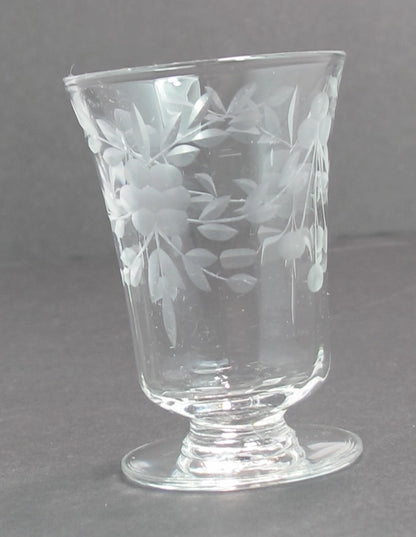 Hand cut cordial glass Seneca? 1960's