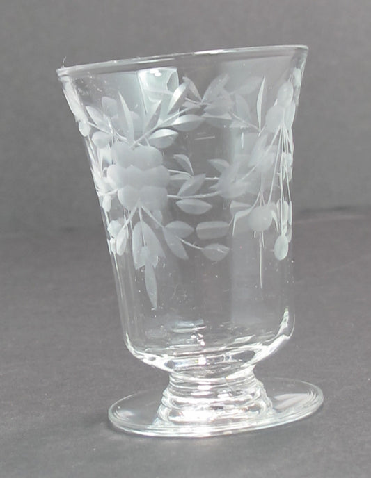 Hand cut cordial glass Seneca? 1960's