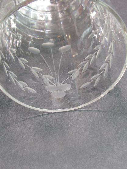 Hand cut  beverage/ champagne glass Seneca? 1960's