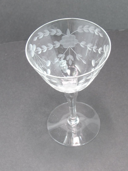 Hand cut Port clear glassware Seneca? 1960's