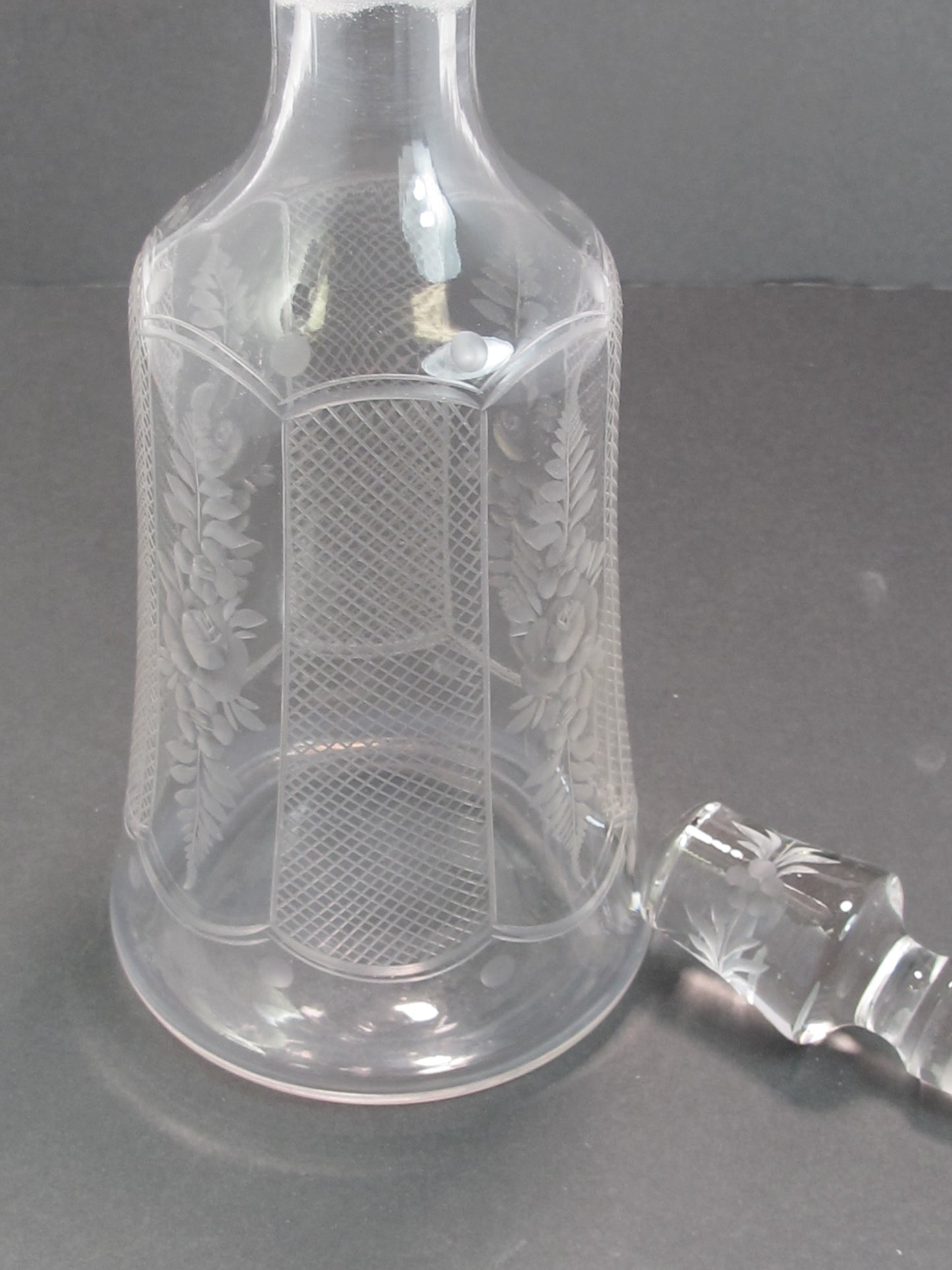 Westmoreland Glass Antique cut & engraved glass Decanter