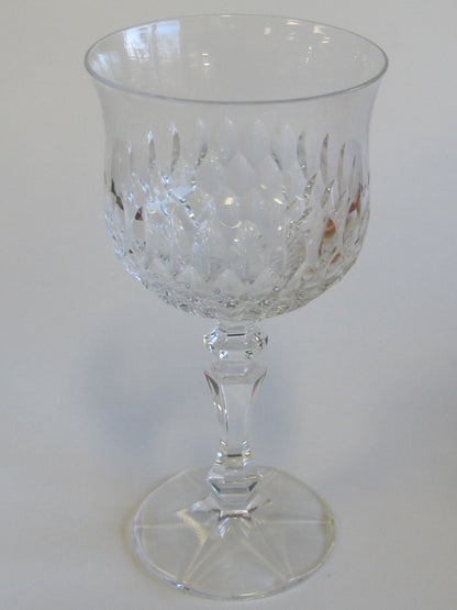 Cut glass wine stemware bell shape