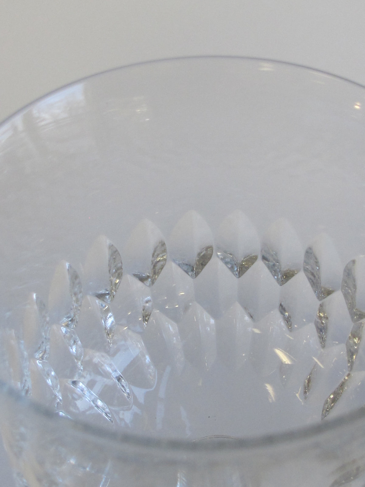 Cut glass wine stemware bell shape