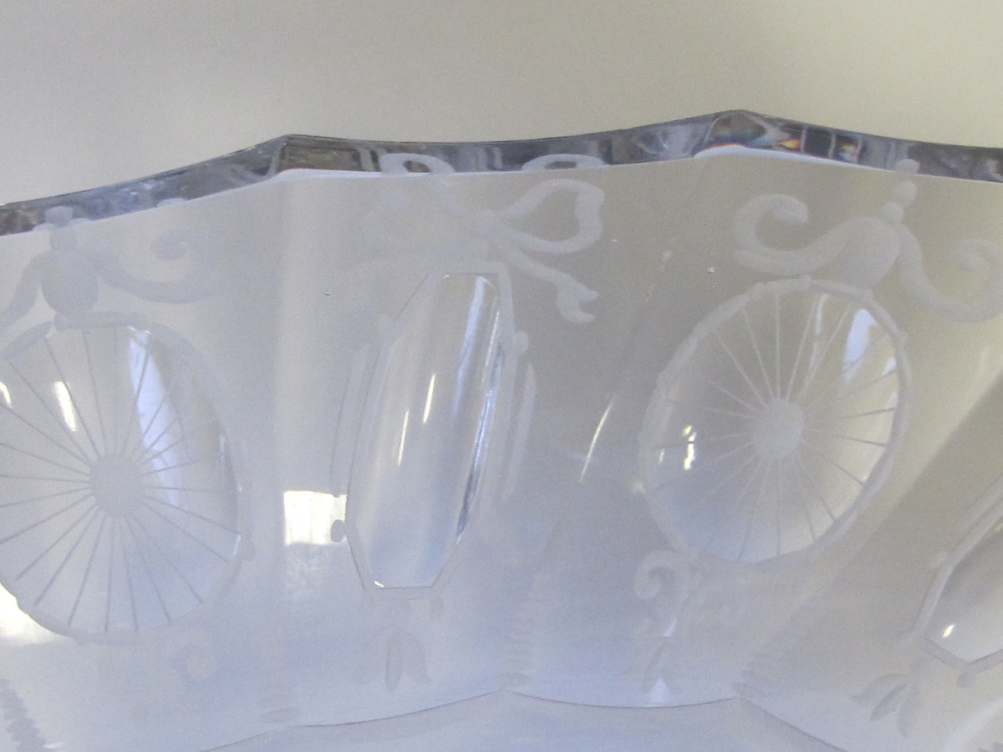 Signed Hawkes American Brilliant Period hand Cut mouth blown blank oval dish