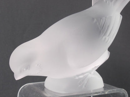 Signed Lalique Frosted Bird