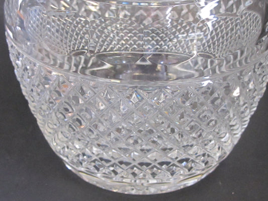 Hand Cut glass cookie jar with lid