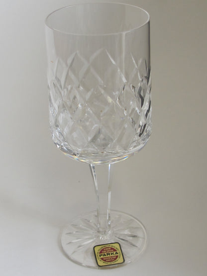 Cut glass Parka wine stemware Hand cut