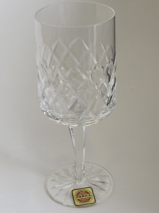 Cut glass Parka wine stemware Hand cut