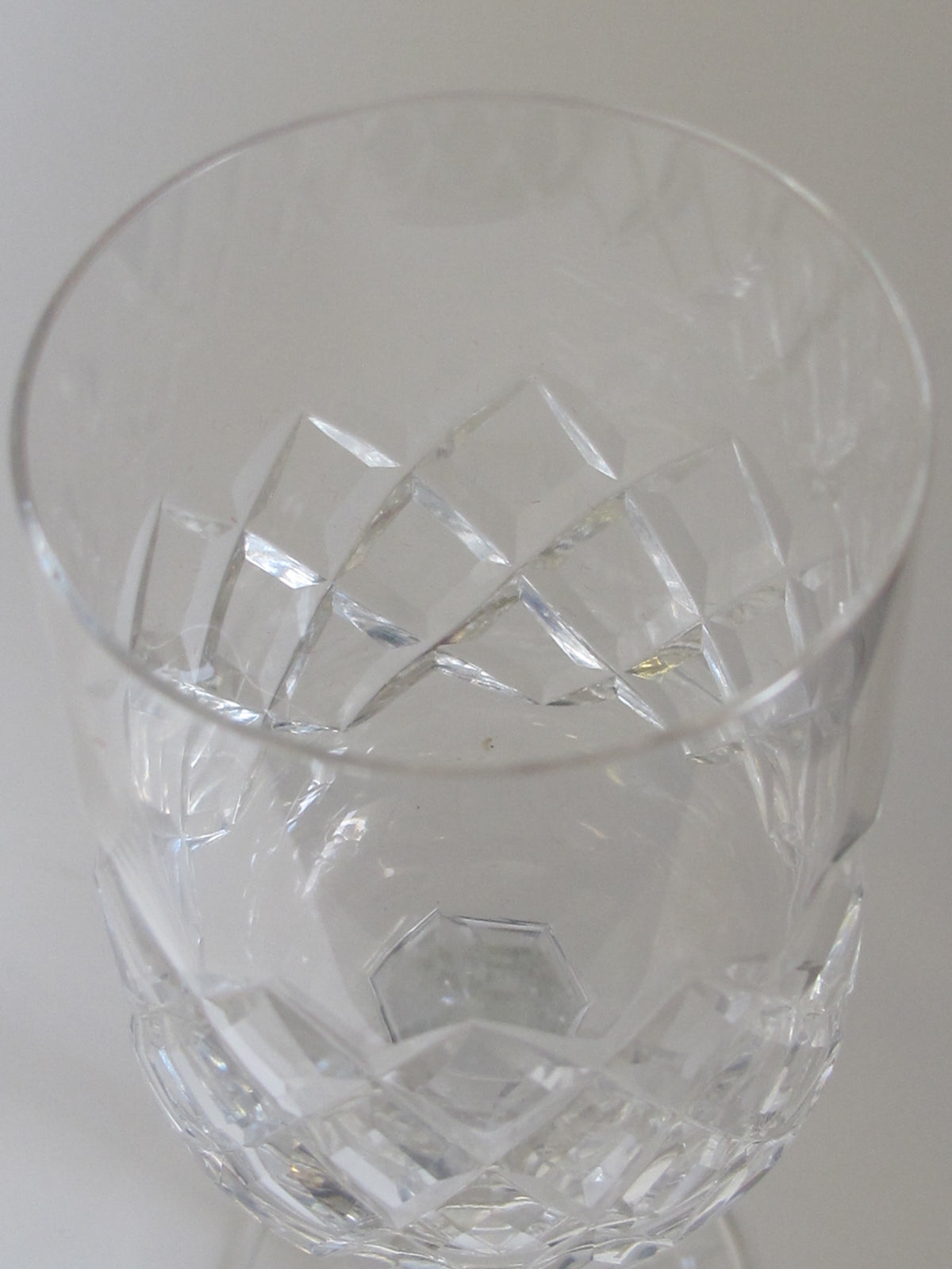 Cut glass Parka wine stemware Hand cut