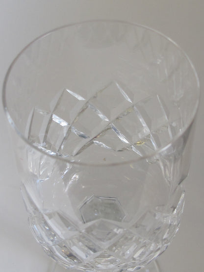 Cut glass Parka wine stemware Hand cut