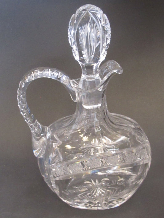Hand Cut Glass oval Decanter 5210