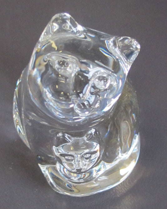 Steuben Signed  Glass hand cooler