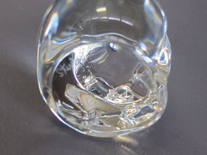 Steuben Signed  Glass hand cooler