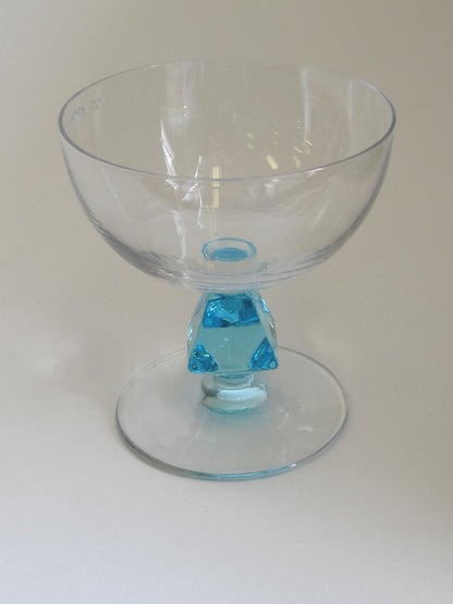 Bryce Aquarius dessert blue Crystal 2 piece's