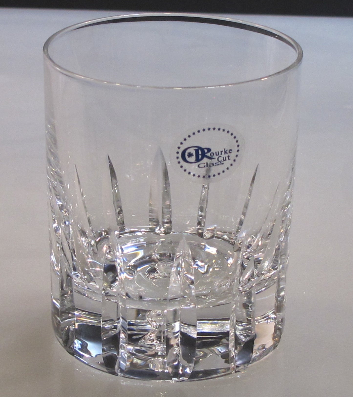 Hand cut DOR whiskey glass Double on the rocks ORourke