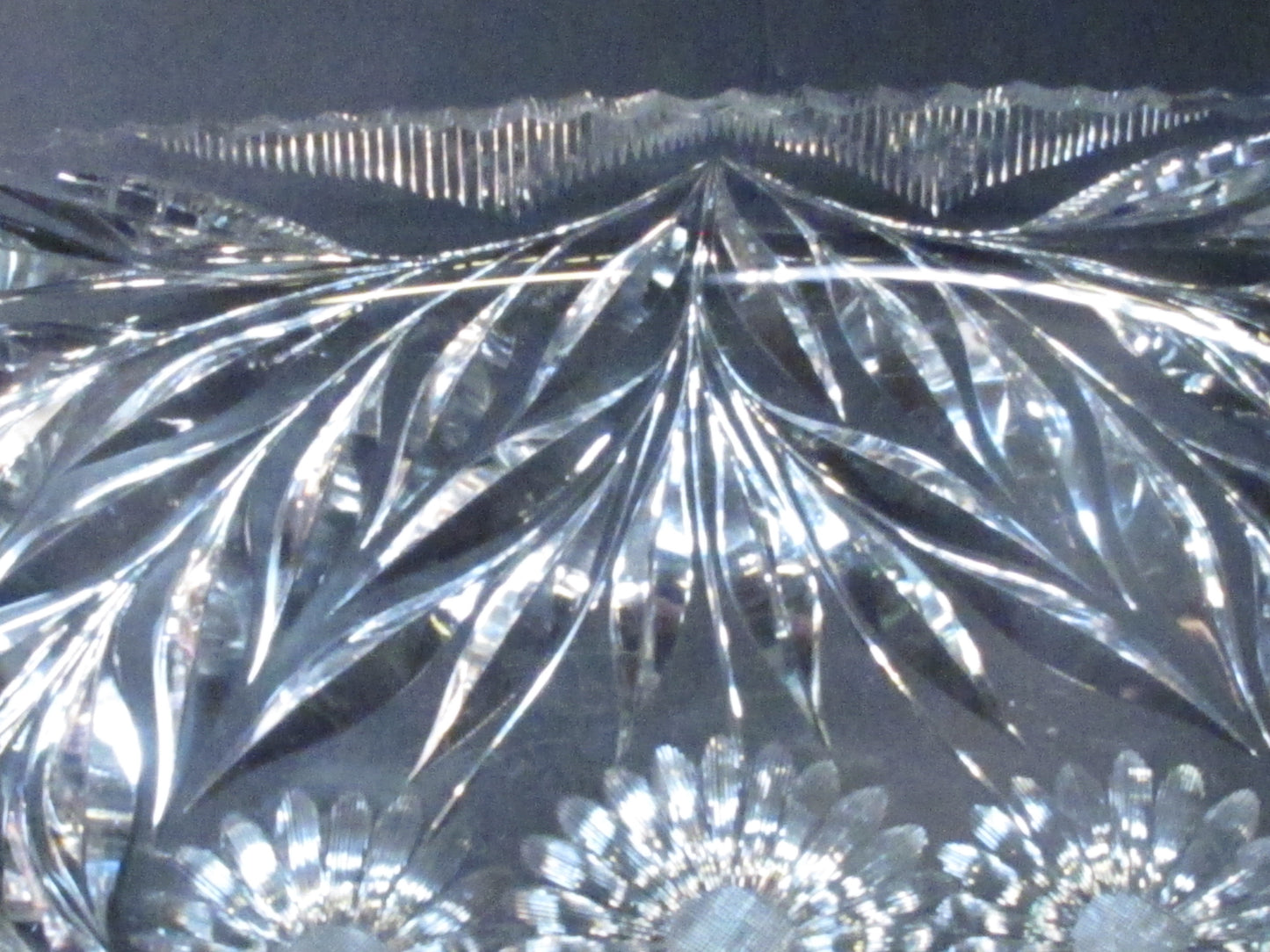 ABP cut glass dish Pairpoint daisey ANTIQUE